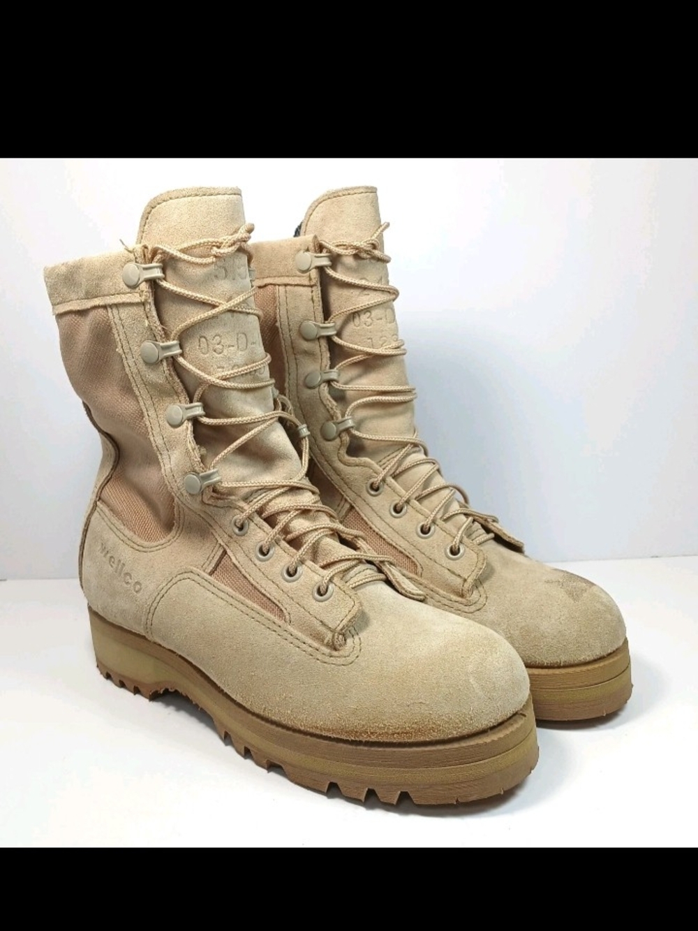 Wellco Men's Desert Tactical Lace-Up Boots - Tan 5.5 Or Womens 7